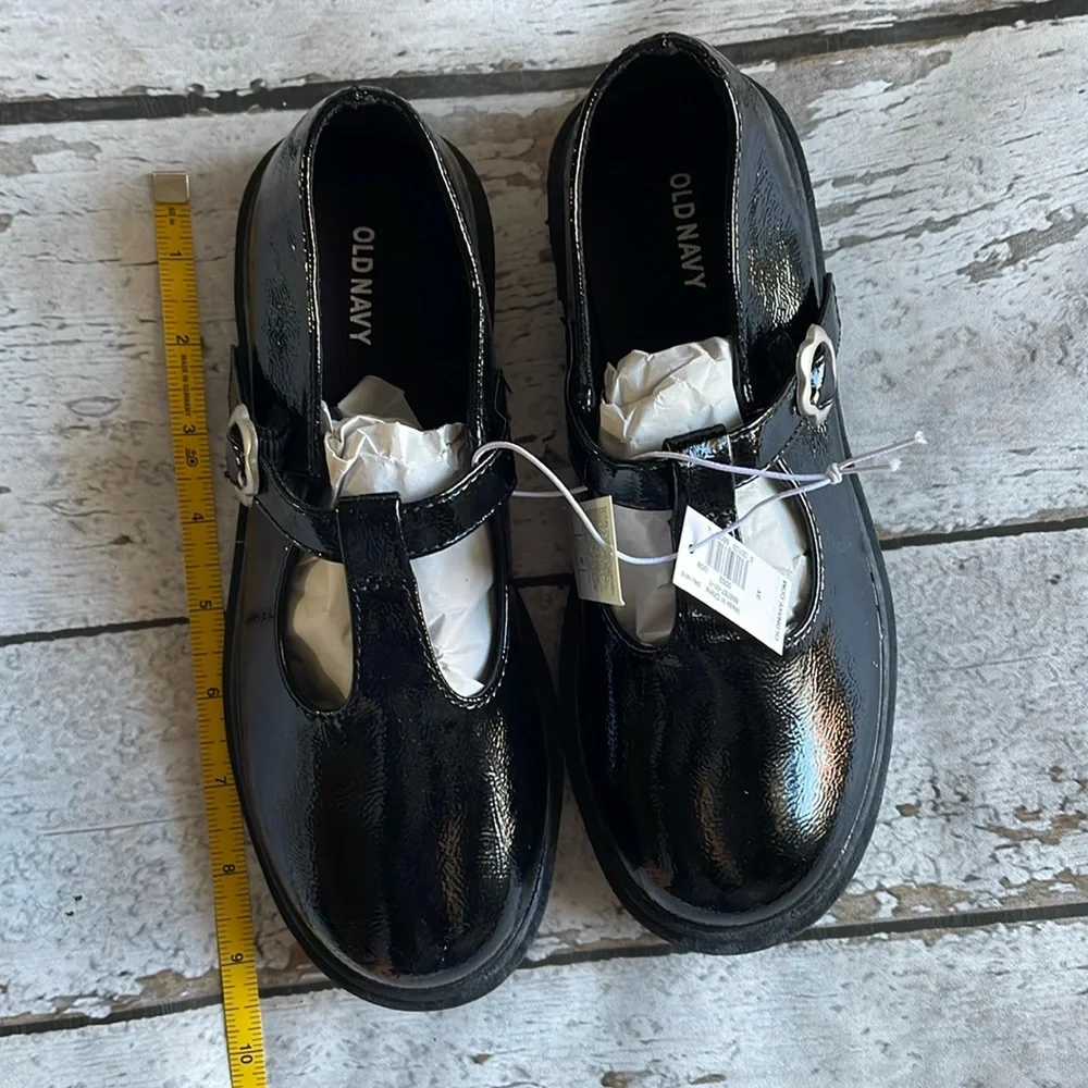 Shiny Faux-Leather Mary-Jane Shoes for Girls - Size 3Y